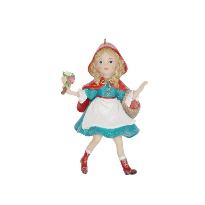Gisela Graham Resin Red Riding Hood Decoration-2